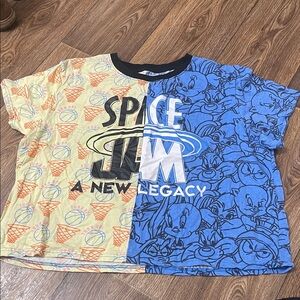 Space Jam A New Legacy Women's Short Sleeve Tee - Yellow and Blue